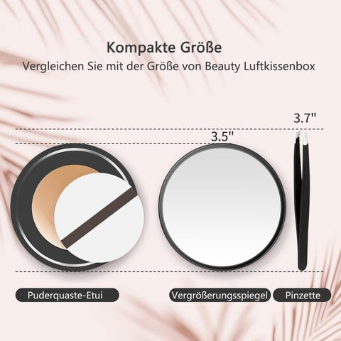 20X/30X Magnification Makeup Mirror with Tweezers, Black, 20X