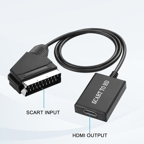 SCART to HDMI Converter 1080p with Audio and Video Support