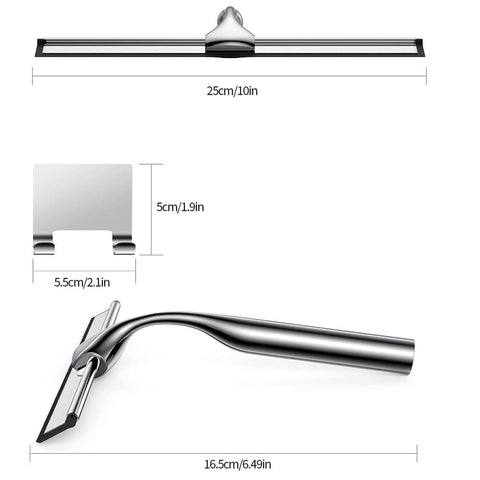 Bathroom Scraper with Wall Hook for Shower Door Kitchen Windows and Car Glass, 1 Pack