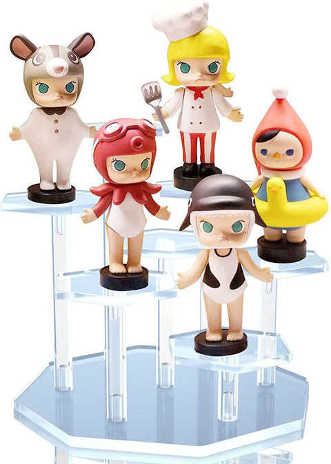 7-Tier Acrylic Display Stand for Cupcakes Perfume Desserts Figurines, Transparent