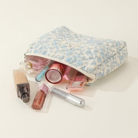 Floral Makeup Bag 3-Piece Set, Travel Toiletry Organizer, 20 x 10 cm