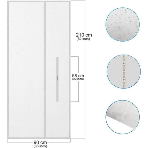 Energy-saving waterproof air conditioning door seal with zipper, easy to handle protective balcony door seal
