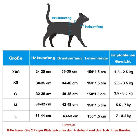 Reflective Adjustable Dog and Cat Harness with Leash, Soft Secure Fit, XXS