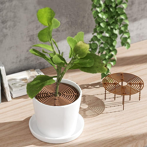 2-pack Brown Pot Covers, Waterproof and Cuttable, Prevents Pets from Digging, Compatible with Indoor and Outdoor Gardens, S