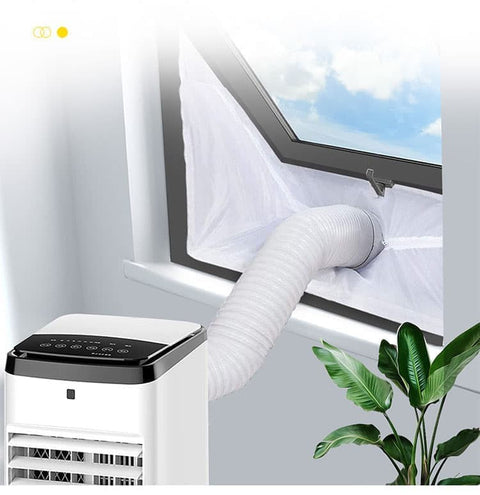 Window Seal for Portable AC, 500 x 38cm, Sealing Cloth with Zipper and Tape, Compatible with All Mobile Air Conditioners