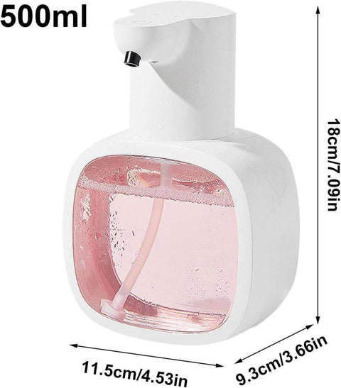 500ml Rechargeable Automatic Soap Dispenser Wall Mounted with 4 Levels, Compatible with Kitchen and Bathroom