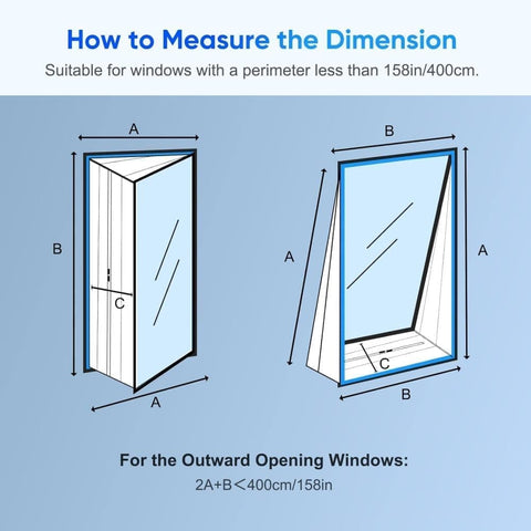 Water Repellent Window Sealing Cloth 400x37cm, Compatible with Portable Air Conditioners