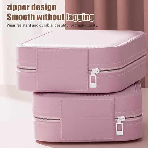 Portable Makeup Bag with LED Mirror 3 Light Modes, Travel Cosmetic Organizer for Women, Pink