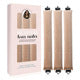 4-Piece Heat-Free Hair Curlers, Flexible No-Heat Hair Rollers with Hook, Brown, 4-Piece