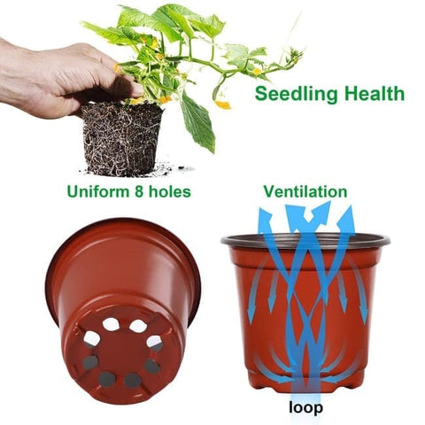 100pcs Reusable Plastic Planting Pots for Indoor and Outdoor Flower Growing, 120mm