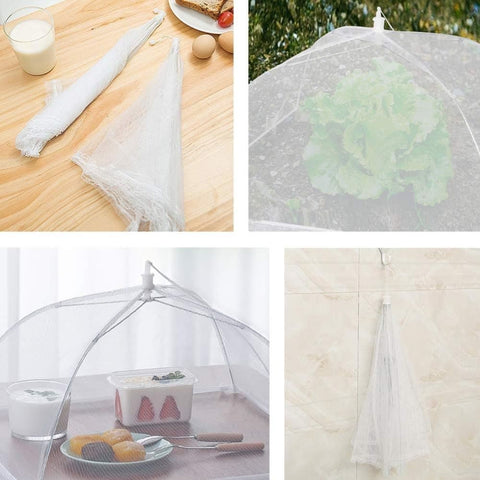 4 Pack Pop-up Food Cover Mesh Insect Net, Foldable for Camping Picnic Grilling, 43cm, Compatible with Oral-B Braun