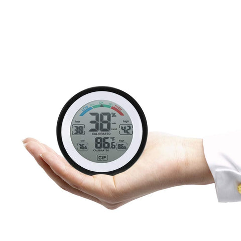 Digital Thermometer Hygrometer Indoor Outdoor Wireless Touch Screen Waterproof, for Bathroom Kitchen Children's Room Home Office