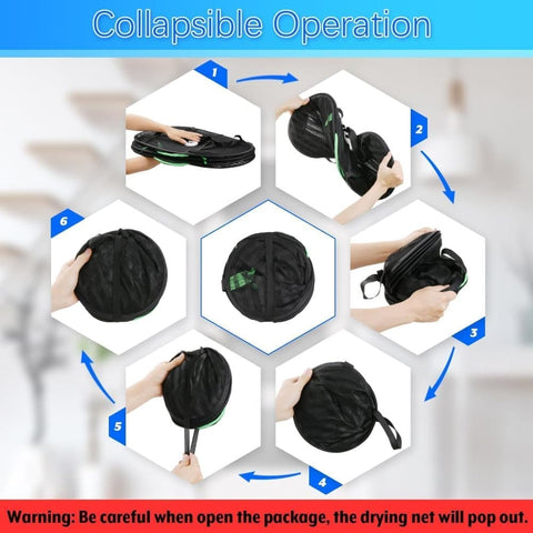 4 Layer Hanging Drying Net with Zipper, Foldable Garden Drying Net for Plants Seeds and Fish, 40x60cm