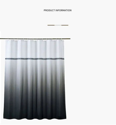 Waterproof Shower Curtain Moroccan Pattern Mold Resistant, 120x180 cm or 180x180 cm
