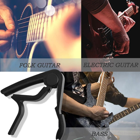 Guitar Capo Clamp, Compatible with Acoustic and Electric Guitars