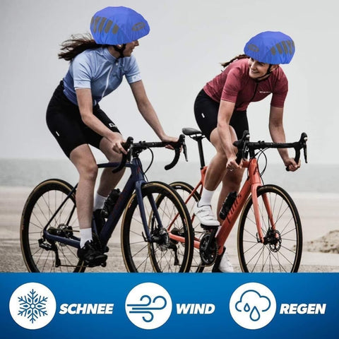 Reflective Bicycle Helmet Cover, Wind and Water Resistant, Universal Fit, Blue