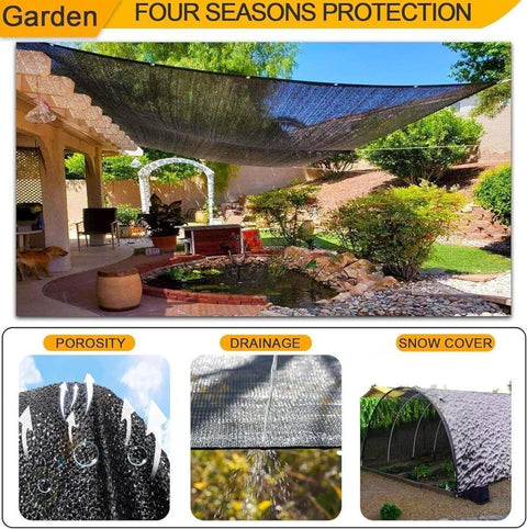 Sun Sail HDPE UV Protection Net 85-90% Black, 300cm x 400cm