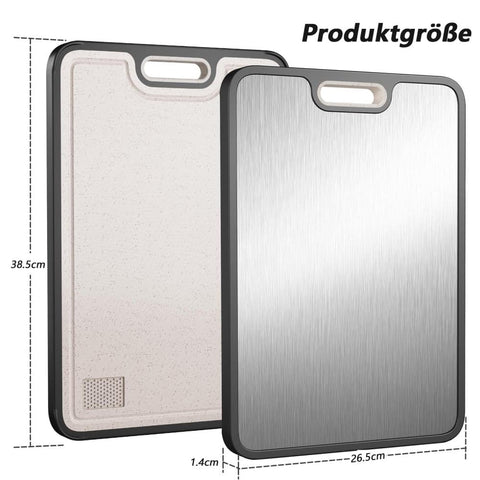 Reversible Cutting Board Titanium PP or Stainless Steel PP, Food Grade Non-Slip Durable Multifunctional, SZ1