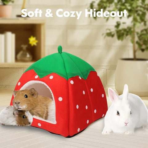 Small Animal House for Guinea Pigs and Rabbits, Cat Bed for Sleep Play Rest, Compatible with Smultron Pet, 26 x 26 x 24cm