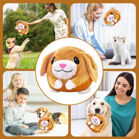 Interactive Plush Dog Toy for Training and Play, Durable Ball Design