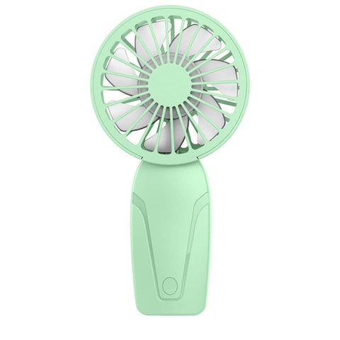 Portable Mini Hand Fan USB Rechargeable with 3 Speeds, Quiet Handheld Fan, Green