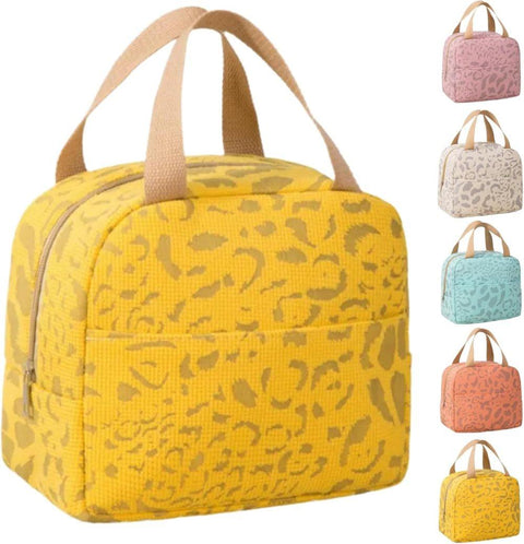 Insulated Lunch Bag Reusable Portable Small Cooler for Food, Office Gym Beach Travel, Yellow