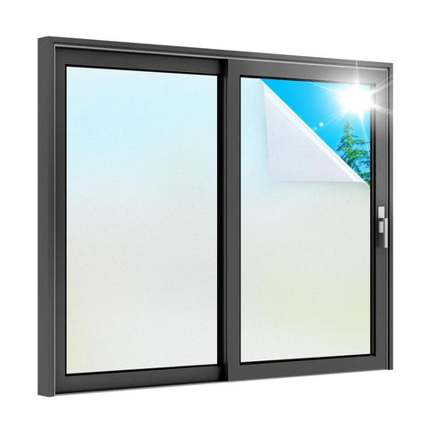 Frosted window film 60cmx5m, self-adhesive opaque privacy film with UV protection for bathrooms and offices, transparent