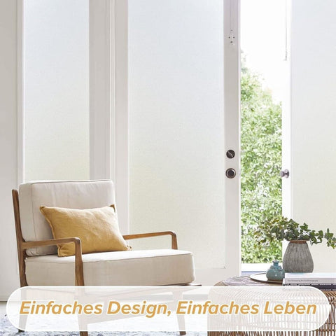 Frosted window film for privacy, self-adhesive UV protection film, transparent, for bathrooms and offices, 45cmx5m