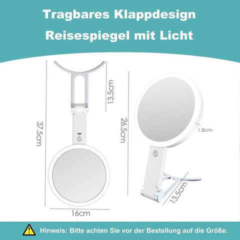 5X/1X LED Makeup Mirror with Adjustable Lighting, Double-Sided Magnifying Mirror for Makeup and Skincare