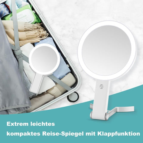 5X/1X LED Makeup Mirror with Adjustable Lighting, Double-Sided Magnifying Mirror for Makeup and Skincare