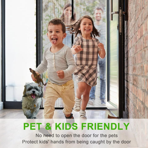 Magnetic insect screen door, automatic closing, durable scratch-resistant breathable quiet for insect protection, 90x210cm