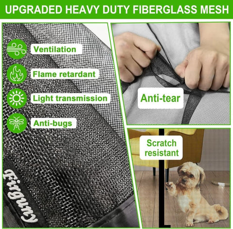 Magnetic insect screen door 80x210cm, automatic closing, durable scratch-resistant, breathable quiet, for insect mosquito protection