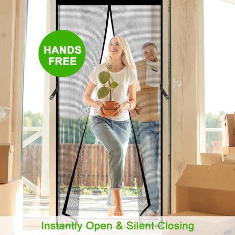 Magnetic insect screen door 80x210cm, automatic closing, durable scratch-resistant, breathable quiet, for insect mosquito protection