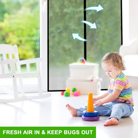 Magnetic insect screen door 80x210cm, automatic closing, durable scratch-resistant, breathable quiet, for insect mosquito protection