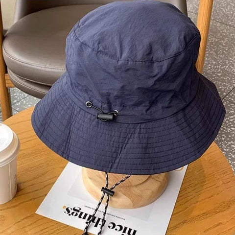 Foldable Waterproof Fisherman Hat Unisex Quick-Drying Sun Protection for Summer Outdoor, Black