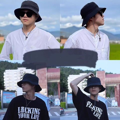 Foldable Waterproof Fisherman Hat Unisex Quick-Drying Sun Protection Summer Outdoor, Dark Green