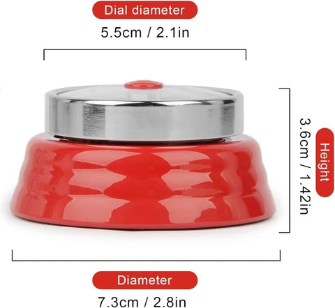 60 Minute Mechanical Kitchen Timer with Magnet in Stainless Steel, 3.6 x 7.3cm, Red