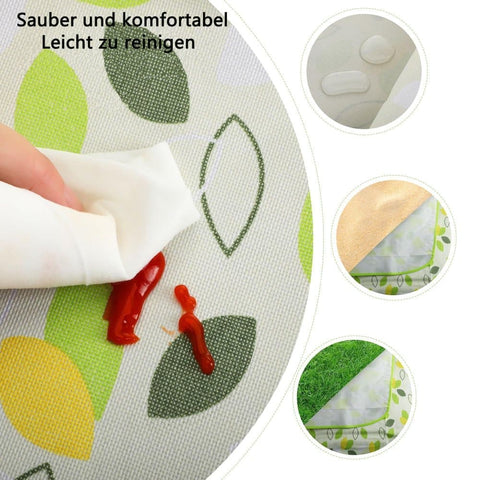 Waterproof Picnic Mat 200x200cm, Foldable with Carrying Handle, Durable for Camping Beach Park Outdoor Activities, Dark Green