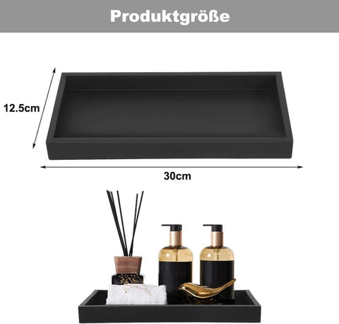 White silicone storage tray for makeup and small items, 30 cm x 12.5 cm