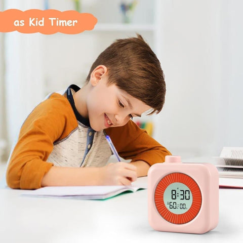60 Minute Digital Timer with Clock and Alarm, 3-in-1, Pink