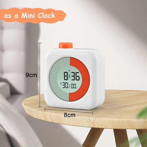 60 Minutes Digital 3-in-1 Timer with Clock and Alarm, White