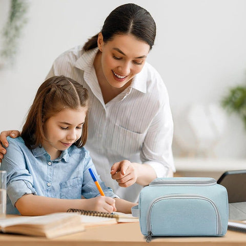 3-Layer School Pencil Case, Dark Blue Multifunctional Pencil Bag with Spacious Design for Pens and Pencils