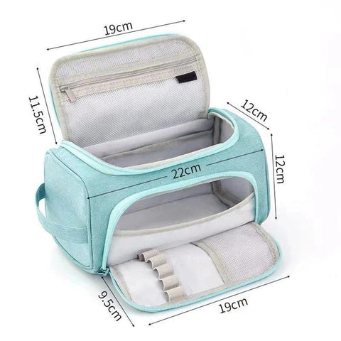 3-Layer School Pencil Case, Black, Multifunctional Spacious Pencil Bag for Pens and Stationery