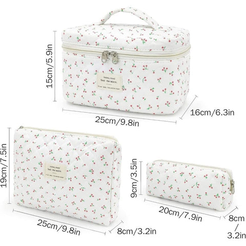3-Pack Large Toiletry Bag, Size B