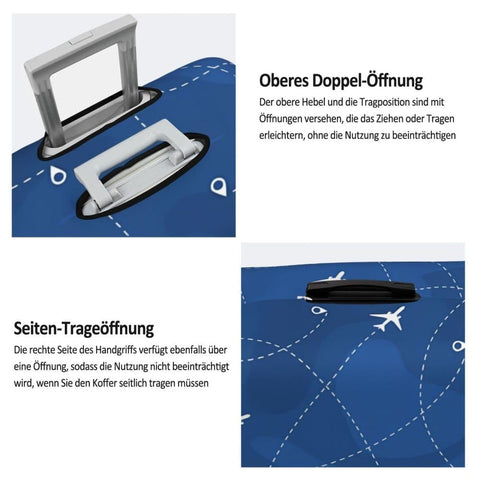 Reinforced Elastic Suitcase Cover Dustproof Durable Double-Sided Printing, 18-32 Inch XL