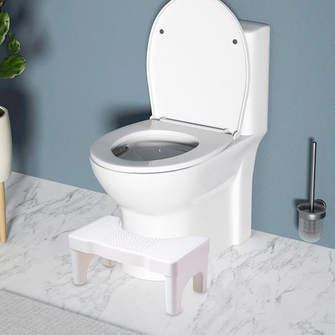 Non-Slip Toilet Stool, 40 x 21 cm, Wide Stomach Squatting Step for Bathroom Gray