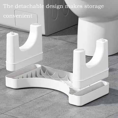 Non-Slip Toilet Stool, 40 x 21 cm, Wide Stomach Squatting Step for Bathroom Gray