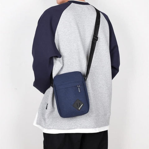 Waterproof Multifunctional Shoulder Bag with Two Compartments, 16x23x9cm, Blue