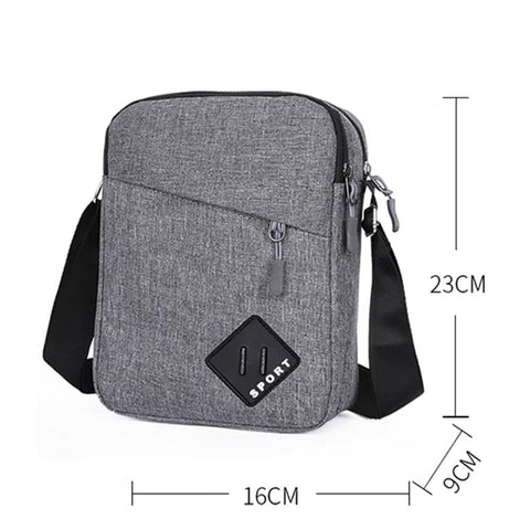 Waterproof Shoulder Backpack Multifunctional with Two Compartments, 16x23x9cm Gray