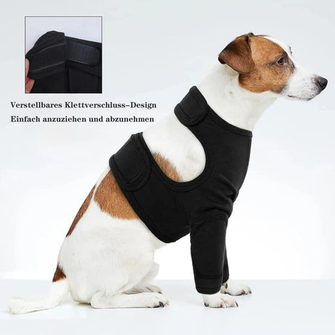 Breathable Elastic Dog Elbow Protector for Post-Surgery, Prevents Licking and Biting, M, Dark Gray